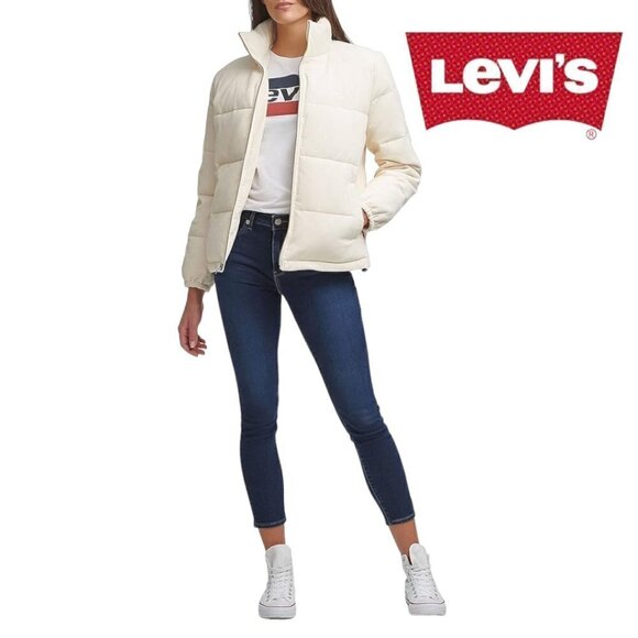 Levi's Jackets & Blazers - NWT - Levi's | Women's Zoe Corduroy Puffer Jacket | Buttercream